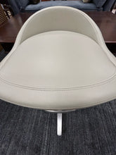 Load image into Gallery viewer, Three Swivel Counter Stools with Metal Base &amp;  Foot Rest in Cream Faux Leather Vinyl from Cumberland
