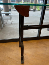 Load image into Gallery viewer, Repurposed Metal Console Table with Glass Top
