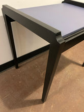 Load image into Gallery viewer, Black Lacquer, Blue Leather Top End Table
