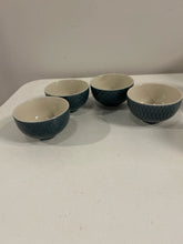 Load image into Gallery viewer, Four Blue &amp; White Bowls from Bloomingville Stoneware
