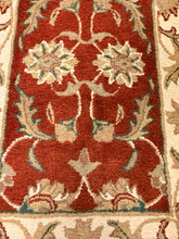 Load image into Gallery viewer, Red, Tan &amp; Green Wool Area Rug made in India from Walter E. Smithe
