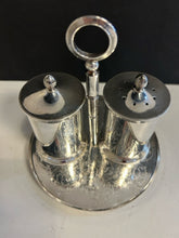 Load image into Gallery viewer, Vintage Silver Plated Salt &amp; Pepper Grinder with Caddy from Aldo Tura, made in Italy
