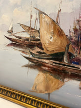 Load image into Gallery viewer, Oil Painting  &quot;Village of Boats&quot; by  M. Valero
