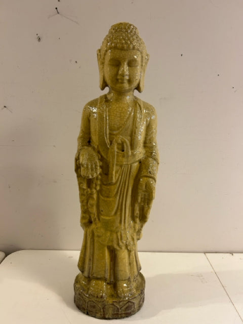 Yellow Ceramic Buddha Statue
