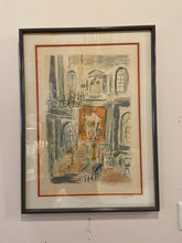 Load image into Gallery viewer, Color Lithograph &quot;Tour Synagogue&quot; by Greta Schryer, signed &amp; numbered
