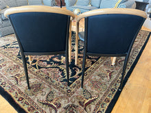 Load image into Gallery viewer, Pair of Blonde Wood Framed Arm Chairs
