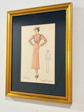 Load image into Gallery viewer, Art Deco "Croquis Elegants" Print, Woman in Pink
