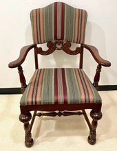 Load image into Gallery viewer, Renaissance Revival Style Upholstered Wood Frame Arm Chair
