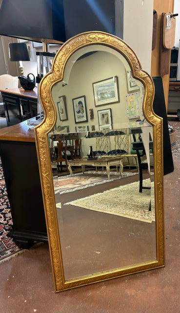 Arched Gilt Wood Beveled Mirror from Friedman Brothers
