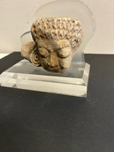 Load image into Gallery viewer, Pre-Columbian Antique Hand Carved Stone Effigy Bust on Lucite Base
