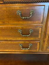 Load image into Gallery viewer, Marble Top, Three Drawer, Two Door Buffet with Lions Head Handles
