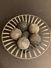 Load image into Gallery viewer, Two Piece Metal Pedestal with Bowl with Decorative Orbs
