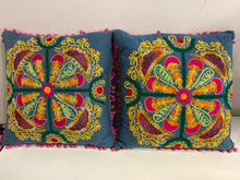 Load image into Gallery viewer, Pair of  Crewel Embroidered Pillows
