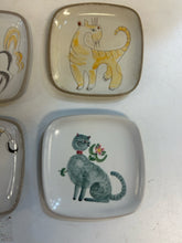 Load image into Gallery viewer, Set of 7 &quot;Menagerie&quot; Square Dishes from Glidden Pottery, signed
