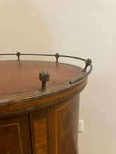 Load image into Gallery viewer, Oval Vintage 2 Drawer Table with Gallery  Rail
