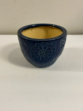 Load image into Gallery viewer, Blue Floral Planter/Bowl
