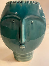Load image into Gallery viewer, Teal Art Deco Porcelain Face from Tonzai Home
