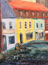 Load image into Gallery viewer, Original Expressionist Oil Painting of Aachen Street by Gus Hunkele, signed
