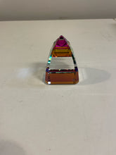 Load image into Gallery viewer, Rainbow Pyramid Paperweight from Swarovski Crystal
