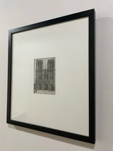 Load image into Gallery viewer, Framed Vintage Postcard (Notre Dame) with Linen Mat from Arhaus
