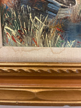 Load image into Gallery viewer, Framed Oil of Landscape Scene with  Rowboat, signed
