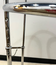 Load image into Gallery viewer, Adjustable Contemporary Silver and Glass Top End Table

