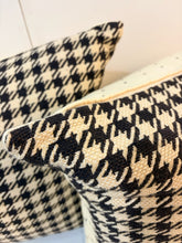 Load image into Gallery viewer, Pair of Black &amp; Cream Gingham Pillows
