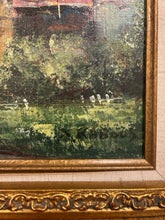 Load image into Gallery viewer, Original Oil in Gold Frame of Mediterranean Village by Xavier Rabous, signed
