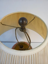 Load image into Gallery viewer, Ceramic Ginger Jar Table Lamp with Crane Motif and Brass Detailing
