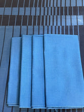 Load image into Gallery viewer, Four Blue Napkins and Striped Placemats
