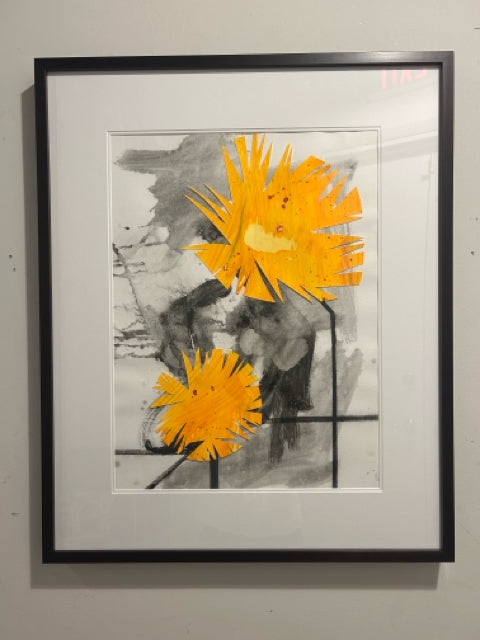 Midwestern Haiku Mixed Media Collage 2018 by Pamela Staker, signed on back