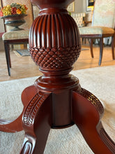 Load image into Gallery viewer, Georgian Style Mahogany Pedestal Dining Table with Satinwood Crossbanding
