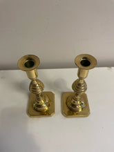 Load image into Gallery viewer, Pair of Vintage Brass Candleholders
