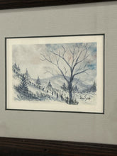 Load image into Gallery viewer, Framed Print of Snowy Landscape by Jack Scott, signed
