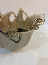Load image into Gallery viewer, Art Glass Free Form Splash Smoke Gray Luster Bowl from Murano Glass, Italy
