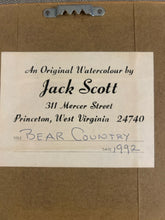 Load image into Gallery viewer, Framed Original Watercolor &quot;Bear Country&quot; by Jack Scott, signed
