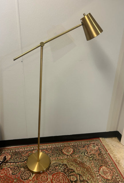 Rotating Arm Brass Floor Lamp