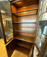 Load image into Gallery viewer, Vintage Two Door Glass Front Lighted Display Cabinet with Brass Hardware from Baker, Knapp &amp; Tubbs
