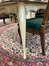 Load image into Gallery viewer, Vintage Two Tone Dining Table &amp; 6 Cane Back Chairs, Two 20&quot; Leaves &amp; Pads from White Furniture Co.
