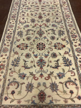Load image into Gallery viewer, Handmade 100% Wool Runner in Cream, Blue &amp; Pink, made in India
