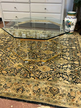Load image into Gallery viewer, 1970&#39;s Vintage Lucite &amp; Glass Top Coffee Table with Gold Accents Attributed to Charles Hollis Jones
