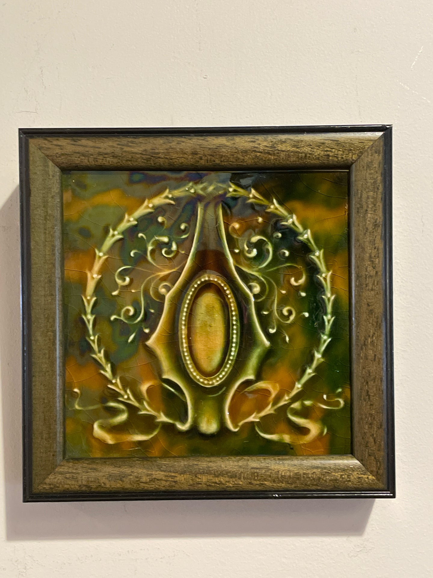 Framed Art Nouveau Tile