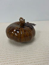 Load image into Gallery viewer, Medium Brown Ceramic Pumpkin
