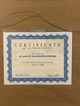 Load image into Gallery viewer, Original Pastel Giclee "Scarlet Passion Flowers" by Susan Willis, signed
