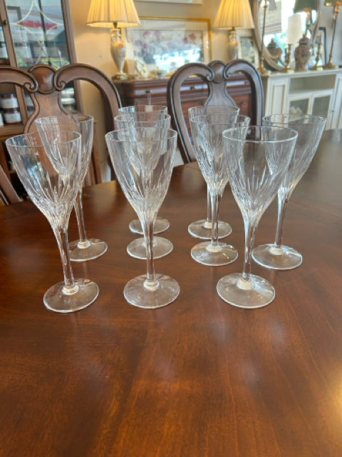 Nine Crystal Red Wine Glasses from Stuart Crystal
