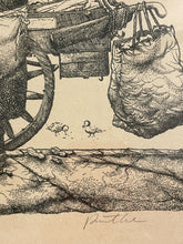 Load image into Gallery viewer, Framed Etching "The Peanut Vendor" by Seymour Rosenthal
