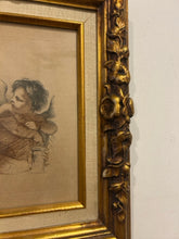 Load image into Gallery viewer, Gold Framed Hand Colored Engraving &quot;Cupids with  Arrows&quot; by Francesco Bartolozzi
