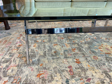 Load image into Gallery viewer, Contemporary Glass Top Coffee Table with Chrome Base from Flexform
