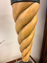 Load image into Gallery viewer, Pair of Metal Twisted Wood Lamps from Maitland -Smith
