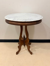 Load image into Gallery viewer, Victorian Parlor Table with Removable  Marble Top and Wood Base
